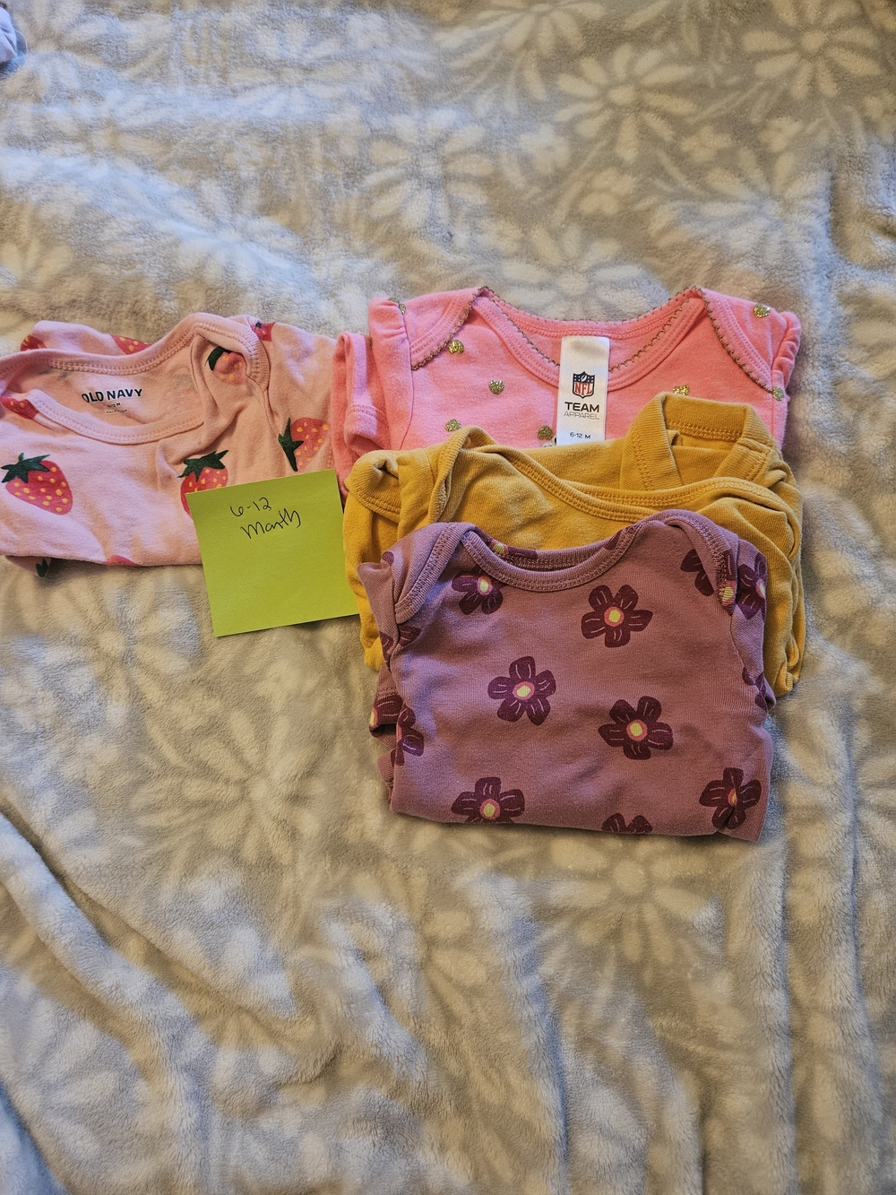 Old Navy Baby Bodysuit Set in Pink, Yellow & Purple Floral